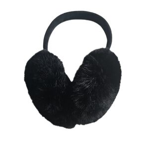 Elegant Black Faux Fur Earmuffs